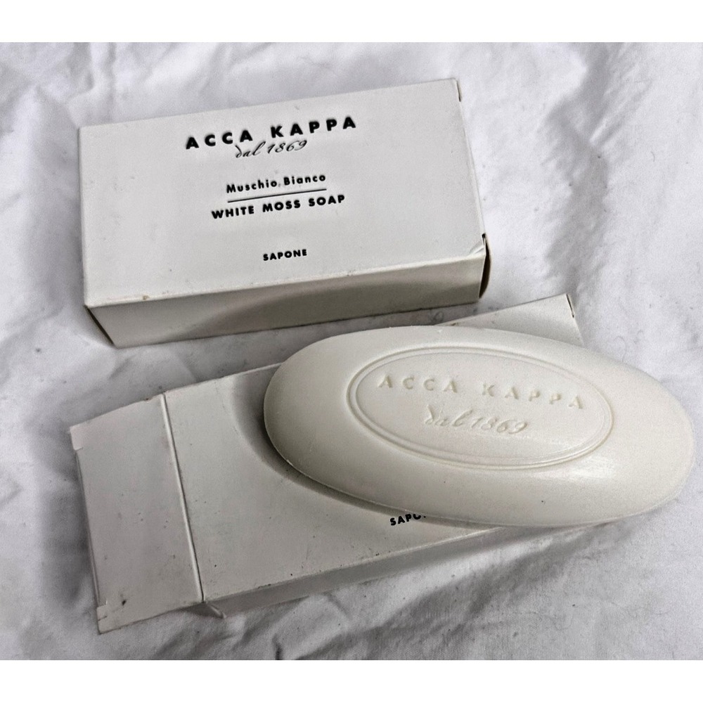 Acca Kappa White Moss Soap Sapone Muschio Bianco Unisex Set NEW 1.76 oz